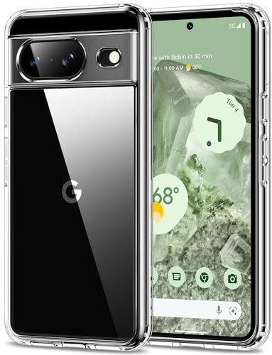 HOOMIL Crystal Clear Hülle für Google Pixel 8, Anti Gelb Durchsichtig Handyhülle Stoßfest Schutzhülle - Transparent