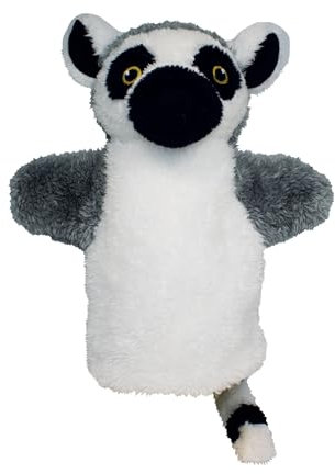 EcoBuddiez Hand Puppet - Ringelschwanz Lemur von Deluxebase. Lemur Plüsch Handpuppen für Kinder. Eco-Friendly Tier Spielzeug Puppe für Pretend Play & Kinder Geschenke.