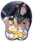 Overlord Albedo Anime 3D Silicone Morbido Mouse Pad Gaming Ufficio PC Scrivania Mouse Pad Forniture PC Accessori PC Mouse Pad Ufficio Mouse Pad con Supporto per il Polso