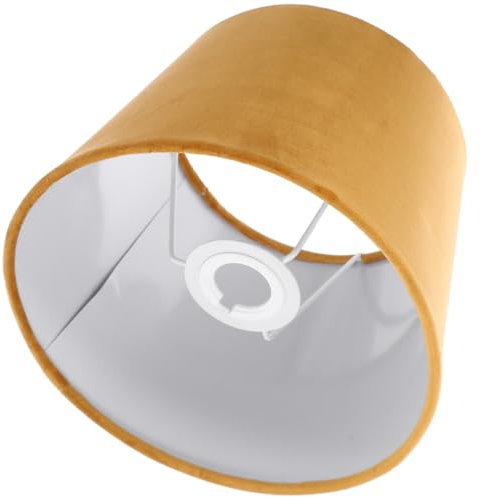 PRETYZOOM Abat-jour En Tissu Pour Lampe De Table E27 4,2 Cm Diamètre Teinte Claire Housse De Lampe De Bureau Légère Et Résistante Et Usage Domestique Emballage Individuel Doré