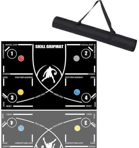 KOKSII Basketball-Schrittmatte, Tragbare Agility-Schritt-Trainingsmatte, Basketball-Trainingsmatte, Verbessert die Basketball-Geschwindigkeitsfähigkeiten