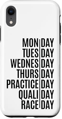 Hülle für iPhone XR Rennwochen-Countdown Motorsportfanatiker Renntags-Enthusiast