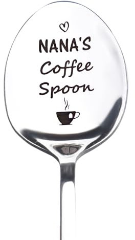Nanny Nana Birthday Gifts for Nan Grandma Christmas Retirement Gift for Granny Nanny Gifts for Grandma Coffee Tea Lover Gifts for Nana Coffee Spoon Gift for Nanny Nan Birthday Present for Mimi Spoons