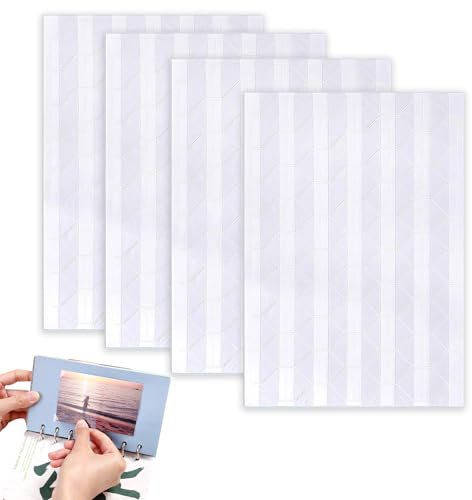 Fotoecken, selbstklebende Fotoecken für Scrapbooking, klare Bilder, Montageecken, Aufkleber für DIY-Scrapbook, Album, Tagebuch, Erinnerungsbücher, transparent, 408 Stück, 4 Blatt