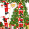 ZZXLOPEZ Weihnachtsmann-Kletterseilleiter, Weihnachtsschmuck-Geschenke, 3M LED Lichterkette mit Batterie Weihnachtsmann Klettern Deko für Weihnachtsbaum,Haus,Außen Und Indoor Weihnachts Deko