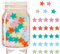 ONECK Reward Jar with 30 Stars for Children's Behavior, Wooden Reward Chart for Toddlers' Toilet Potty Training, Sticker Tokens for Daily Routine, Chores, Bedtime & Class