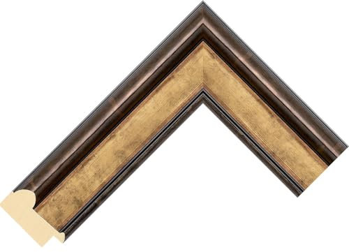 Real Wood, Hand Crafted Frames (Bezel) for the Samsung Frame TV 2021 to 2025 (Classic Aged Gold 45mm, 50 inch)