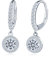 MICMIF Ohrringe Creolen Silber 925 für Damen 1 Karat 2 Karat Moissanite Diamant Halo Ohrhänger Ohrringe, VVS1 D Farbe Moissanite Hängende Ohrringe Creolen Ohrschmuck für Frauen Freundin