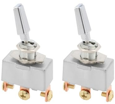 eMagTech 2 Pezzi Interruttore A Levetta per Auto A 3 Posizioni ON/off/ON 50A 12V DC Interruttore per Apparecchiature Elettriche per Luci Modificate per Automobili