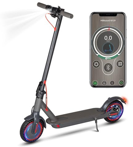 Monopattino Elettrico 10'' Pneumatici, Scooter Elettrico, 10Ah con 25-30 KM di autonomia,Carico massimo 120kg,Monopattino Pieghevole Elettrico doppio sistema frenante