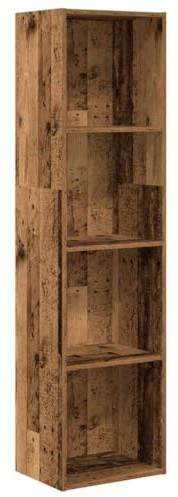 vidaXL Bookcase, Storage Cabinet for Living Room, Book Shelf for Display, Book Rack, Cupboard, Modern Style, Old Wood Engineered Wood