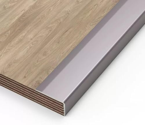 Battiscopa in legno per pavimenti e piastrelle, lunghezza 89,9 cm, impermeabile, protezione per bordi del naso delle scale, viola, 3,5 x 2 cm