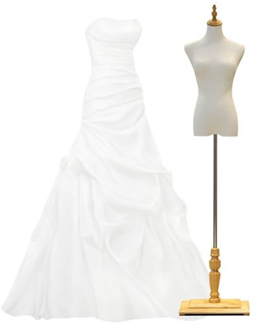 schneiderpuppe Schneiderpuppe Damenbüste Weiblich Schneiderbüste, Einstellbar 47.2-71.6 Zoll Schneiderpuppe Schneider Mode Mannequin Studenten Mit Holzständer for Clothing Shop Dresses(Natural,A)