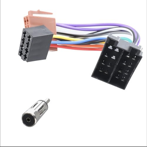 Adaptateur Radio pour Voiture, Connecteur de Fil Radio ISO Adaptateur, Adaptateur de Faisceau D'autoradio, 16 Broches ISO Femelle Câble Récepteur Radio, Câble Adaptateur Radio ISO pour Auto