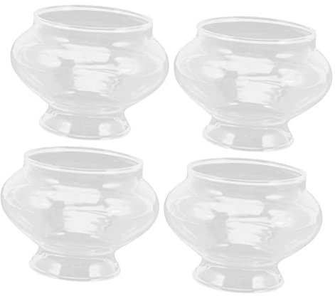 Cabilock 4 Stück Lampenschirm aus Petroleum Glühbirnen quadratische Lampenschirme Lampenöl im Freien lampenschirm retro wohnzimmerbeleuchtung Lampenabdeckung Öllampenschornstein Glas
