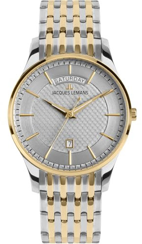 JACQUES LEMANS Armbanduhr für Herren London Quarz Bicolor 1-2193J