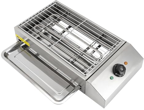 Barbacoa eléctrica de mesa, 2600 W, para interior y exterior, parrilla eléctrica, para balcón, mesa, barbacoa interior, barbacoa de interior