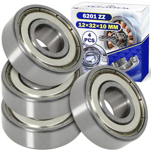 4 Stück Kugellager 6201 ZZ für den Motor mit Größe 12x32x10 mm - MONTERAL