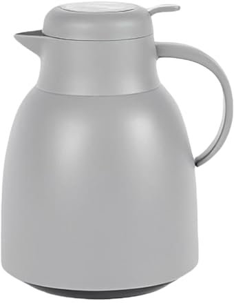 True Face Vacuum Thermal Jug 1500ml – Insulated Stainless Steel Flask with Handle – Hot & Cold Beverage Carafe for Kitchen, Tea, Coffee, Office Use – Leakproof, Easy Pour Design Grey