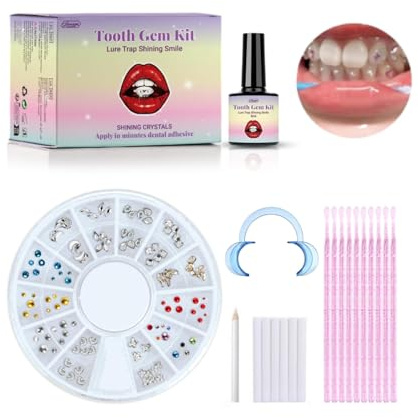 Tooth Gem Kit, DIY Crystals Jewelry Kit Teeth Gems Kit, 2025 New Professional Fashionable Y2k Tooth Gems Kit for Teeth, Teeth Jewelry Starter Kit