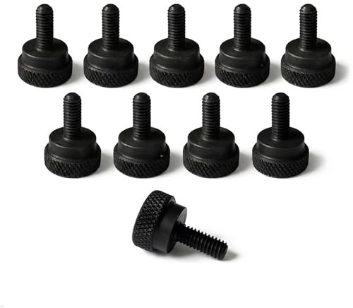 PrecisionGeek Tornillos moleteados M6 con hombro – Tornillos sin herramientas para mecánica, bricolaje y electrónica
