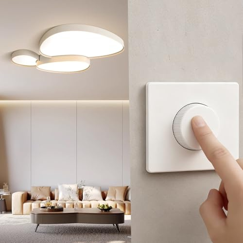 Variateur De Lumiere Led 3-300 W,Réglage De La Température À 0% À 100%,Interrupteur Variateur Universel 230 V,Compatible Avec Lampes Led Dimmables,Incandescentes,Halogènes