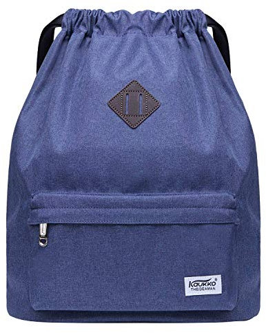 KAUKKO Neue Canvas Kordelzugtasche Sporttasche Rucksack Oxfor by, Light Bluek1031, L, Rucksack Backpacks