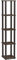 Furinno Eckregal mit 5 Ebenen und Vierkantrohr, holz, Nussbaum/Braun, 29.46 x 29.46 x 146.56 cm
