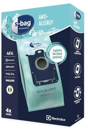 Electrolux E206S S-Bag Original - Bolsas para aspiradora, antialergénicas, Multicolor
