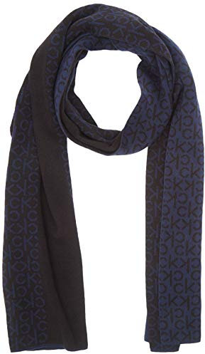 Calvin Klein Herren INDUSTRIAL MONO KNITTED SCARF M Schal,,per pack Blau (BLUE BAI),One Size (Herstellergröße:OS)