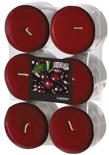 GALA Flavour by Maxi Duftlichte Ø 58 mm, 24 mm Bordeaux - Cherry 96926 Riesen-Teelichte Duftkerzen, 144 Stück
