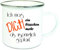 Crealuxe Emaille Tasse Ich mag dich ein bisschen mehr als ursprünglich geplant. - Kaffeetasse mit Motiv, Campingtasse, bedruckte Emailletasse mit Wunschtext