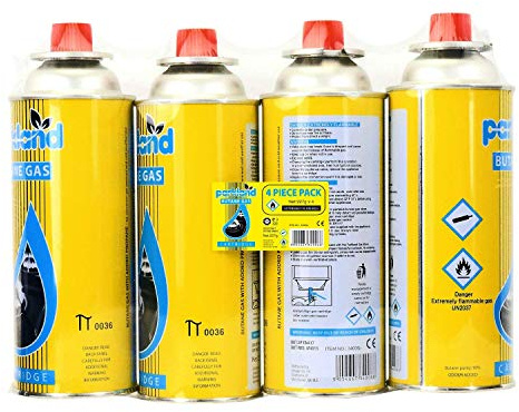 Thrink PACK OF 28 Butane Gas Bottles Canister Camping Heater Cooker BBQ | Compact And Resealable CP 250 Valve Gas Cartridge | Can Use 1.6 Hours To 2 Hours Continuously | 220gm of Butane In Each Can