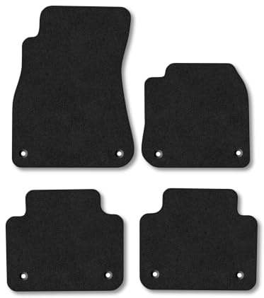 VW Touareg (2018-2026) Carpet Car Mats | Black Edge Trim Tailored Fit Floor Mats Full Coverage Protection Accessories Easy Clean Anti Slip Made in the UK