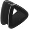 Taffstyle Flesh Tunnel Ohr Piercing Ear Plug Ohrpiercing Bunt Silikon Dreieck Flexibel 20 mm Schwarz