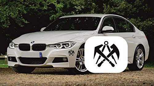 Sachverständigen-Zubehör.de Dachdecker, KFZ-Aufkleber, Autoaufkleber, Innungszeichen, Beruf, Handwerk, Innung (Schwarz, 100 mm x 100 mm)