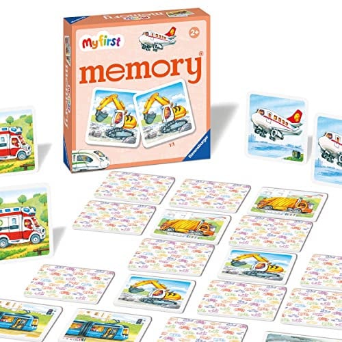 Ravensburger - 20878 - My First Memory® Fahrzeuge, Merk- und Suchspiel mit extra großen Bildkarten für Kinder ab 2 Jahren
