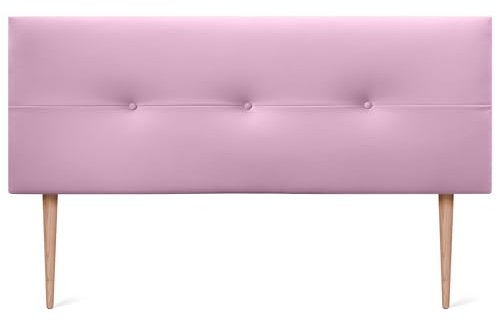 DHOME Testiera in Similpelle o Tessuto AQUALINE Pro testiere Testata imbottita Lettio di Lusso (Similpelle Rosa, 135x105cm con Gambe (Letti 120/135/140))