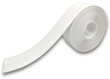 Dostear Dichtungsband Selbstklebend Wasserdicht Abschlussleiste Küchenarbeitsplatte Für Fenster TüR WC KüChe Bad, LüCke, Fliese,Waschbecken Weißer einzelner Gedankenstrich 1,5 x 126 Zoll