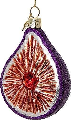SIKORA Feige besondere Weihnachtskugel Glas Christbaumschmuck Deko Figur Weihnachten Anhänger Ornament - Trend Line - BS542