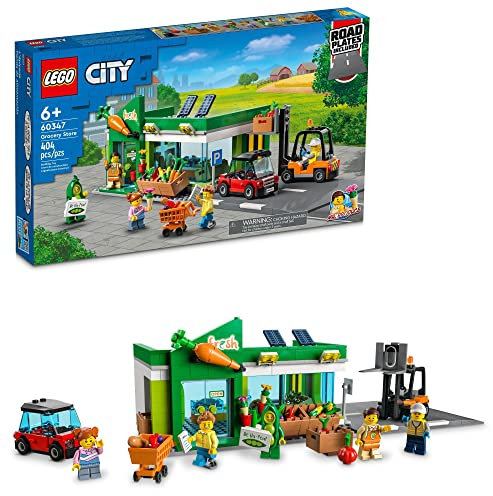 LEGO My City Grogrocery Store 60347 Bauspielzeug-Set für Mädchen, Jungen und Kinder ab 6 Jahren, 404 Teile