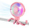 Ventilateur de poussette, ventilateur de table personnel avec conception de trépied flexible, ventilateur rechargeable USB avec lumières LED, Convient pour bébé, bureau, voiture, camping(rose)