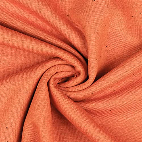 0,5m Sweat-Stoff Cosy Colours Meterware Oeko-Tex Sweatstoff Sweat Farbwahl, Farbe:025 - koralle