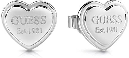 Guess Damen-Ohrringe Herz Ohrstecker Edelstahl JUBE02179JWRH