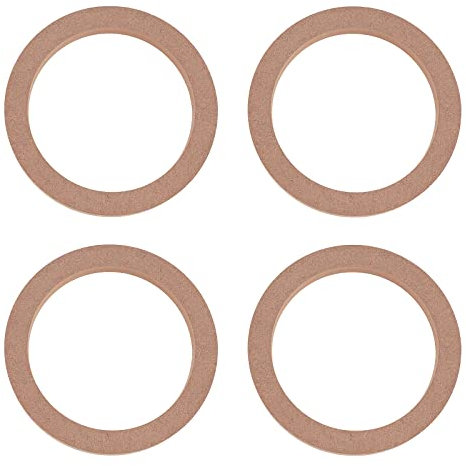 OLYCRAFT 4pcs 14.4cm ID Car Speaker Spacer Rings 185mm OD MDF Speaker Rings Wooden MDF Speaker Spacer Rings Universal 6.5 Speaker Spacer Rings for Cars Boats Trucks