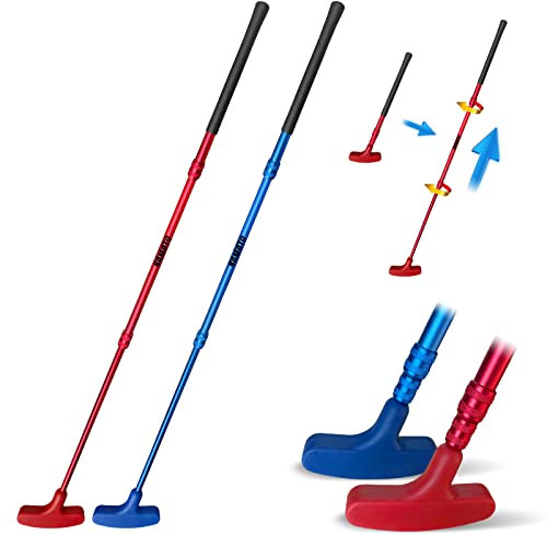 Yamato Golf Putter Kinder Putter 2 Pack Junior Golf Putter mit verstellbarer Größe für Junior Mini Golf mit ausziehbarem Schaft rechts und linke Hand tolles Golfgeschenk (2)