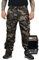 Herren Regenhose mit Hosenträgern Thermohose Schneehose Outdoor Hose inkl. MF Tuch, Camo, Größe XXL