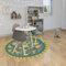 Teppich Graugelbe Ananas Outdoor Teppich Soft Teppich Rund Non-Slip Badezimmerteppich Waschbar Teppich Wohnzimmer Schlafzimmer Children's Room Teppiche Runder Teppich 60cm