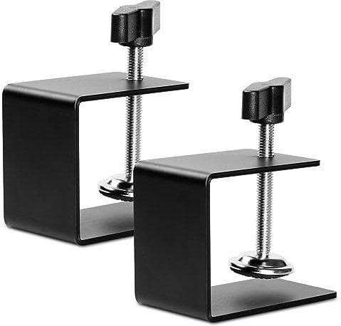 Fence Clamp Drawer Front Installation Clamps 2PCS Universal Woodworking C Clamps Heavy Duty Metal Desk Mounting Clamp Small Welding Clamps Mounting Accessory