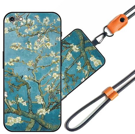 JEZSTHAI Patterned Case for iPhone 6S Plus Cover with Adjustable Neck Cord Strap,Soft Shockproof Protective Cover for iPhone 6S Plus Case with Universal Phone Lanyard/Wrist Strap,Style*A10